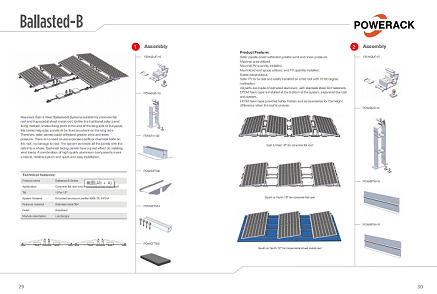 Powerack innovatív rendszerek – ballasztos rögzítőrendszerek