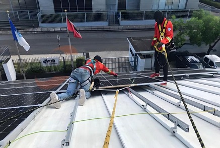 Why is my rooftop solar panel mounting system rusting?