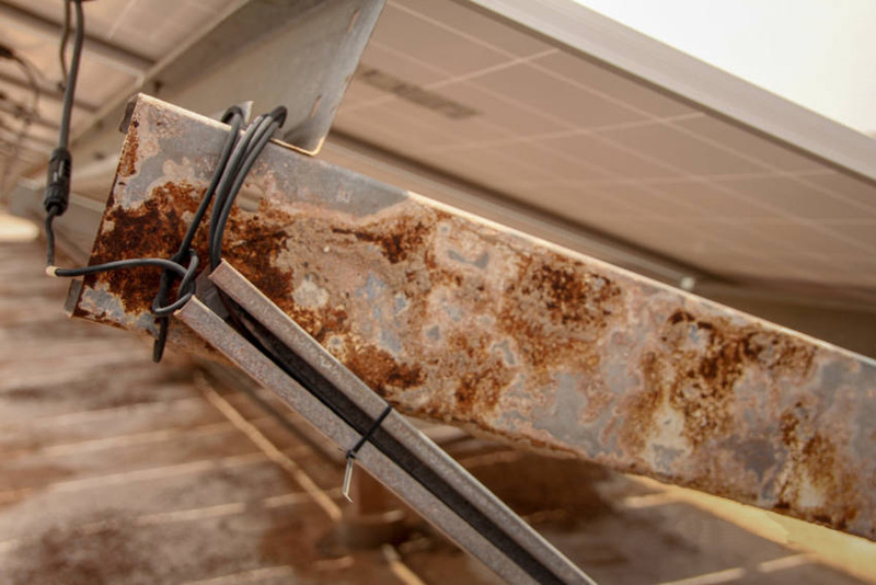solar bracket rusting